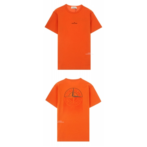[스톤아일랜드] 19FW 711523380 V0032 로고 프린팅 반팔티셔츠 오렌지 남성 티셔츠 / TR,STONE ISLAND
