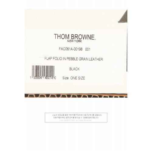 [톰브라운] FAC061A 00198 001 플랩 폴리오 클러치백 블랙 가방 / TJ,THOM BROWNE