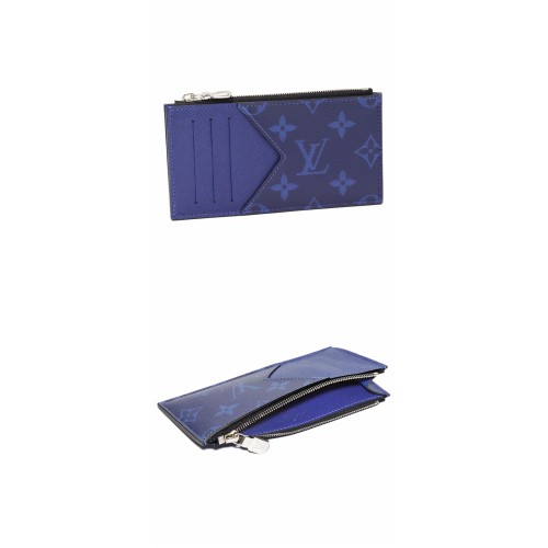 [루이비통] M30270 타이가 카우하이드 모노그램 퍼시픽 코인 카드 홀더 네이비블루 지갑 / TEO,LOUIS VUITTON