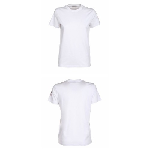 [몽클레어] 8C00011 809CR 001 로고패치 반팔티셔츠 화이트 여성 티셔츠 / TJ,MONCLER