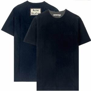 [아크네] 20SS BL0160 885 백로고 패치 포켓 반팔 티셔츠 네이비블루 남성 티셔츠 / TFN,ACNE STUDIOS
