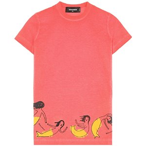 [디스퀘어드2] 75GC0787 S22427 304 머메이드 자수 라운드 반팔티셔츠 핑크 여성 티셔츠 / TR,자체브랜드