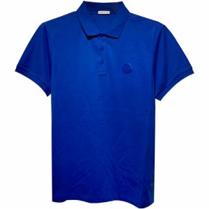 [몽클레어] 8A71000 83921 708 배색 러버 로고 패치 폴로 티셔츠 블루 남성 티셔츠 / TSH,MONCLER