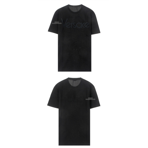 [베르사체] 20SS A79331 A201952 A008 레터링 자수 반팔 티셔츠 블랙 남성 티셔츠 / TJ,VERSACE