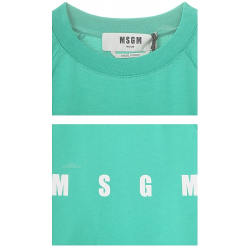 [MSGM] 20SS 2841MDM209 207298 31 로고 라운드 반팔티셔츠 루즈핏 민트화이트 여성 티셔츠 / TFN,MSGM