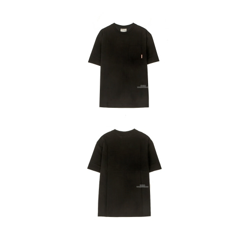 [아크네] BL0175 900 미니 로고 포켓 반팔 티셔츠 블랙 남성티셔츠 / TJ,ACNE STUDIOS