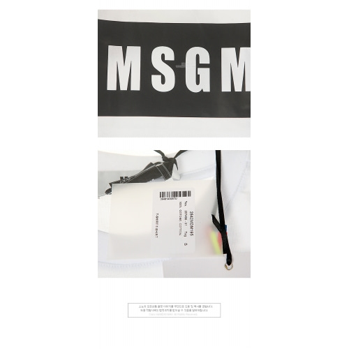 [MSGM] 20SS 2842MDM195 207498 01 로고프린팅 반팔 티셔츠 화이트 여성 티셔츠 / TR,MSGM