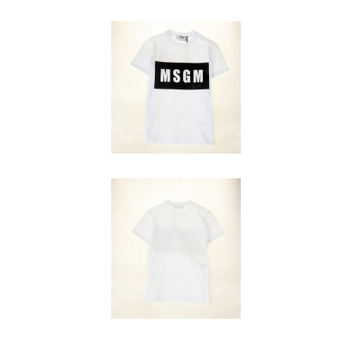 [MSGM] 20SS 2842MDM195 207498 01 로고프린팅 반팔 티셔츠 화이트 여성 티셔츠 / TR,MSGM