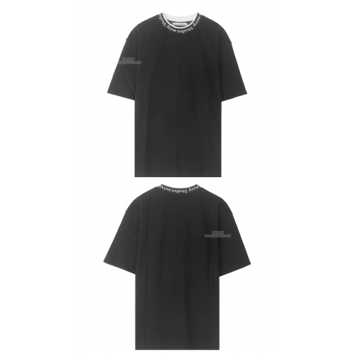 [아크네] BL0221 900 로고 자카드 반팔 티셔츠 블랙 남성 티셔츠 / TJ,ACNE STUDIOS