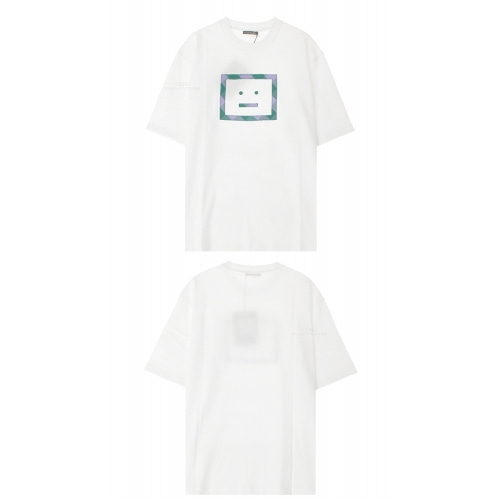 [아크네] 20SS CL0055 FA 빅 페이스 패치 반팔티셔츠 화이트 남성 티셔츠 / TEO,ACNE STUDIOS