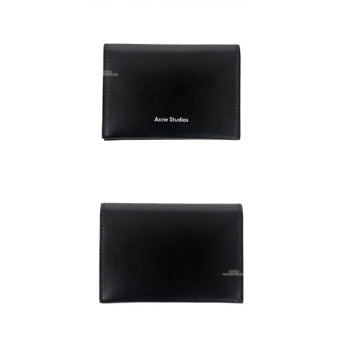 [아크네] CG0099 900 로고 레더 바이폴드 카드홀더 블랙 지갑 / TJ,ACNE STUDIOS