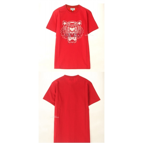 [겐조] 20FW 5TS020 4YA 22 클래식 타이거 프린팅 반팔 티셔츠 레드 남성 티셔츠 / TR,KENZO