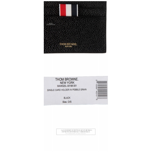 [톰브라운] MAW020L 00198 001 싱글 페블 카드지갑 블랙 지갑 / TJ,THOM BROWNE