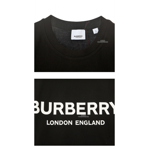 [버버리] 8026016 100 로고 프린팅 반팔 티셔츠 블랙 남성 티셔츠 / TJ,BURBERRY