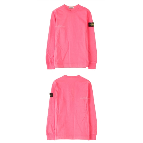 [스톤아일랜드] 20FW 731564450 V0087 와펜 롱 슬리브 긴팔티셔츠 핑크 남성 티셔츠 / TEO,STONE ISLAND