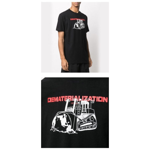 [오프화이트] OMAA027R21JER0061025 DEMATERIALIZATION 프린팅 슬림 반팔티셔츠 블랙레드 남성 티셔츠 / TR,OFF WHITE