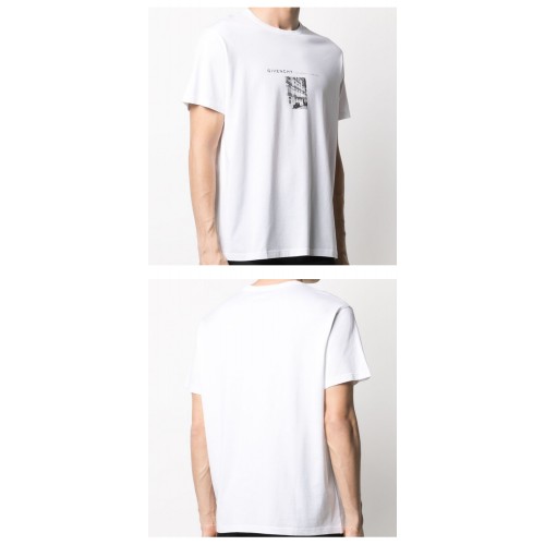 [지방시] BM711M3002 100 그래픽 프린팅 라운드 반팔티셔츠 화이트 남성 티셔츠 / TR,GIVENCHY