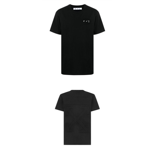 [오프화이트] OMAA027S21JER0041001 에로우 로고 프린팅 슬림 반팔티셔츠 블랙 화이트 남성 티셔츠 / TR,OFF WHITE