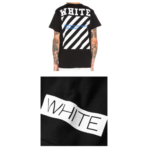 [오프화이트] OMAA002G20JER0091034 블루컬러 라운드 반팔티셔츠 블랙코발트블루 남성 티셔츠 / TR,OFF WHITE