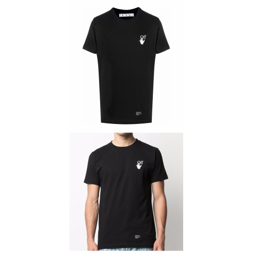 [오프화이트] OMAA027F21JER0131001 카라 에로우 반팔티셔츠 슬림핏 블랙 화이트 남성 티셔츠 / TR,OFF WHITE