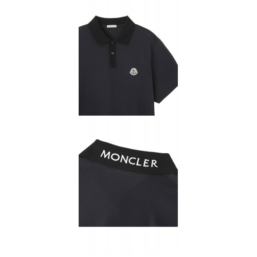 [몽클레어] 8A00017 84673 77X 로고패치 폴로티셔츠 네이비 남성 티셔츠 / TJ,MONCLER