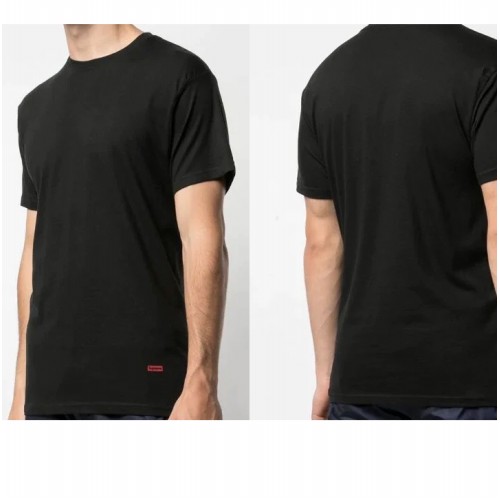 [슈프림] 10010202339 하네스 태그리스 3팩 티셔츠 블랙 공용 티셔츠 / TSH,SUPREME