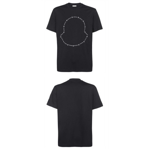 [몽클레어] 8C00027 8390T 999 매크로로고 라운드 반팔티셔츠 블랙 남성 티셔츠 / TSH,MONCLER