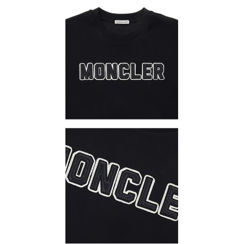 [몽클레어] 8C00008 829HP 999 마글리아 엠보 로고 반팔 티셔츠 블랙 여성 티셔츠 / TJ,MONCLER
