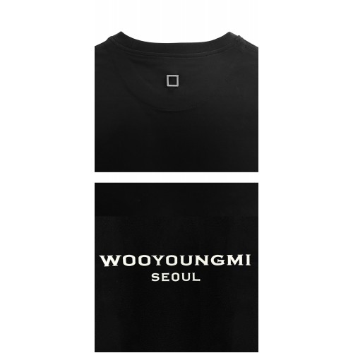 [우영미] W233TS11730B 프론트 서울 로고 라운드 반팔티셔츠 블랙 남성 티셔츠 / TR,WOOYOUNGMI