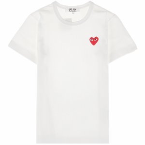 [꼼데가르송] AZ-T107-051-2 미니레드와펜 반팔 티셔츠 화이트 여성 티셔츠 / TS,COMME DES GARCONS