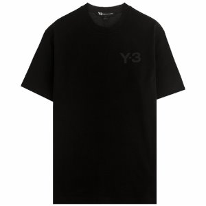 [Y3] 19SS DY7137 로고 라운드 반팔티셔츠 블랙 남성 티셔츠 / TR,Y-3