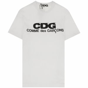 [꼼데가르송] SZ-T005-051-2 CDG로고 라운드 반팔 티셔츠 화이트 남성 티셔츠 / TEO,COMME DES GARCONS