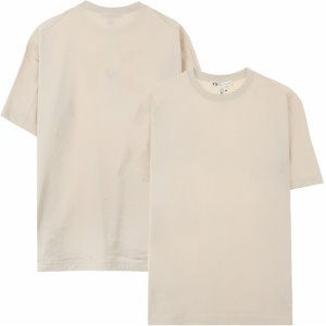 [Y3] 19FW FJ0366 클래식 백로고 프린팅 반팔 티셔츠 에크루 남성 티셔츠 / TR,Y-3