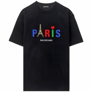 [발렌시아가] 20SS 594599 TGV43 1000 파리 로고 프린팅 반팔 티셔츠 블랙 여성 티셔츠 / TFN,BALENCIAGA