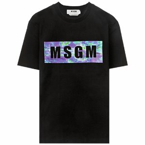 [MSGM] 20SS 2840MM234 207098 99 멀티 스퀘어 로고 라운드 반팔티셔츠 블랙 남성티셔츠 / TFN,MSGM
