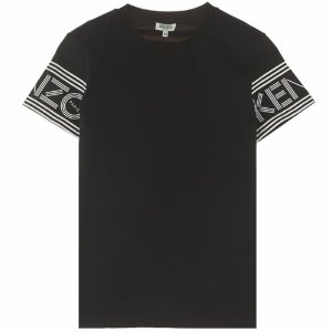 [겐조] 20SS 2TS793 985 99 암 로고 반팔 티셔츠 블랙 여성 티셔츠 / TR,KENZO