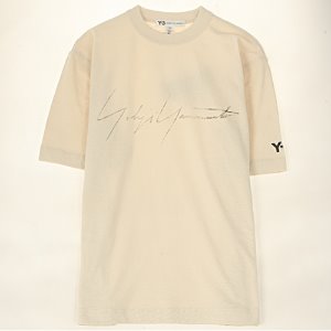 [Y3] 20SS FQ4115 시그니처 로고 반팔 티셔츠 아이보리 남성 티셔츠 / TR,Y-3