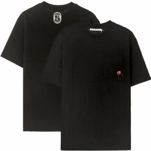 [아크네] BL0138 900 프룻패치 포켓 반팔티셔츠 블랙 남성 티셔츠 / TEO,ACNE STUDIOS