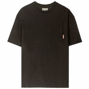 [아크네] BL0214 900 패치포켓 코튼 라운드 반팔티셔츠 블랙 남성 티셔츠 / TJ,ACNE STUDIOS