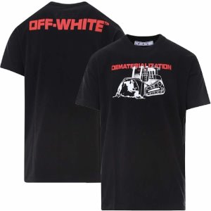 [오프화이트] OMAA027R21JER0061025 DEMATERIALIZATION 프린팅 슬림 반팔티셔츠 블랙레드 남성 티셔츠 / TR,OFF WHITE