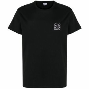 [로에베] H526341XAI 1100 301 아나그램 로고 자수 반팔 티셔츠 블랙 남성 티셔츠 / TJ,LOEWE