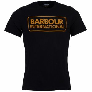 [바버] MTS0369BK31 에센셜 라지 로고 프린팅 반팔티셔츠 블랙 남성 티셔츠 / TR,BARBOUR