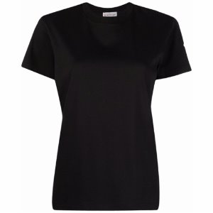 [몽클레어] 8C00011 809CR 999 로고패치 반팔티셔츠 블랙 여성 티셔츠 / TJ,MONCLER