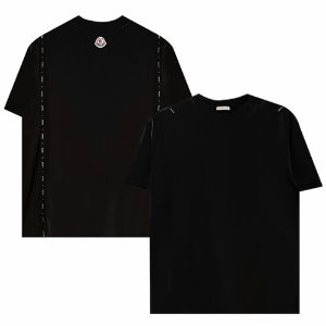 [몽클레어] 8C00013 829H8 999 숄더 백 로고 패치 라운드 반팔티셔츠 블랙 남성 티셔츠 / TLS,MONCLER