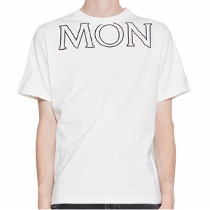 [몽클레어] 8C00022 829HP 033 MON 로고 라운드 반팔티셔츠 아이보리 여성 티셔츠 / TJ,MONCLER