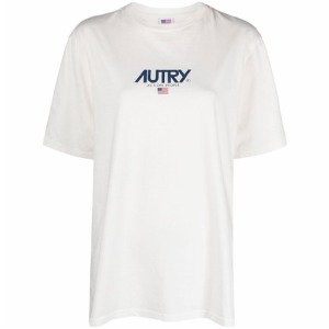 [오트리] TSIM 2341 아이코닉 액션 로고 반팔티셔츠 화이트 남성 티셔츠 / TR,AUTRY