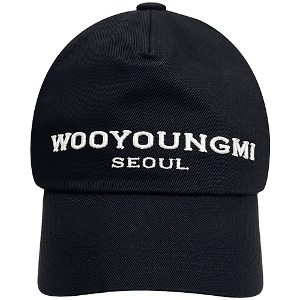 [우영미] W233AC54991B 서울 로고 자수 볼캡 블랙 모자 / TR,WOOYOUNGMI